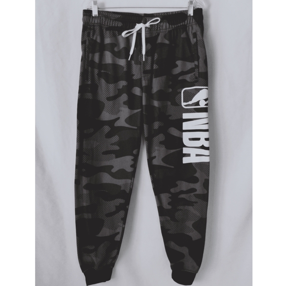 Men's Grey & Black Camo NBA Sweatpants Joggers Comfortable Sports Basketball - Picture 1 of 14